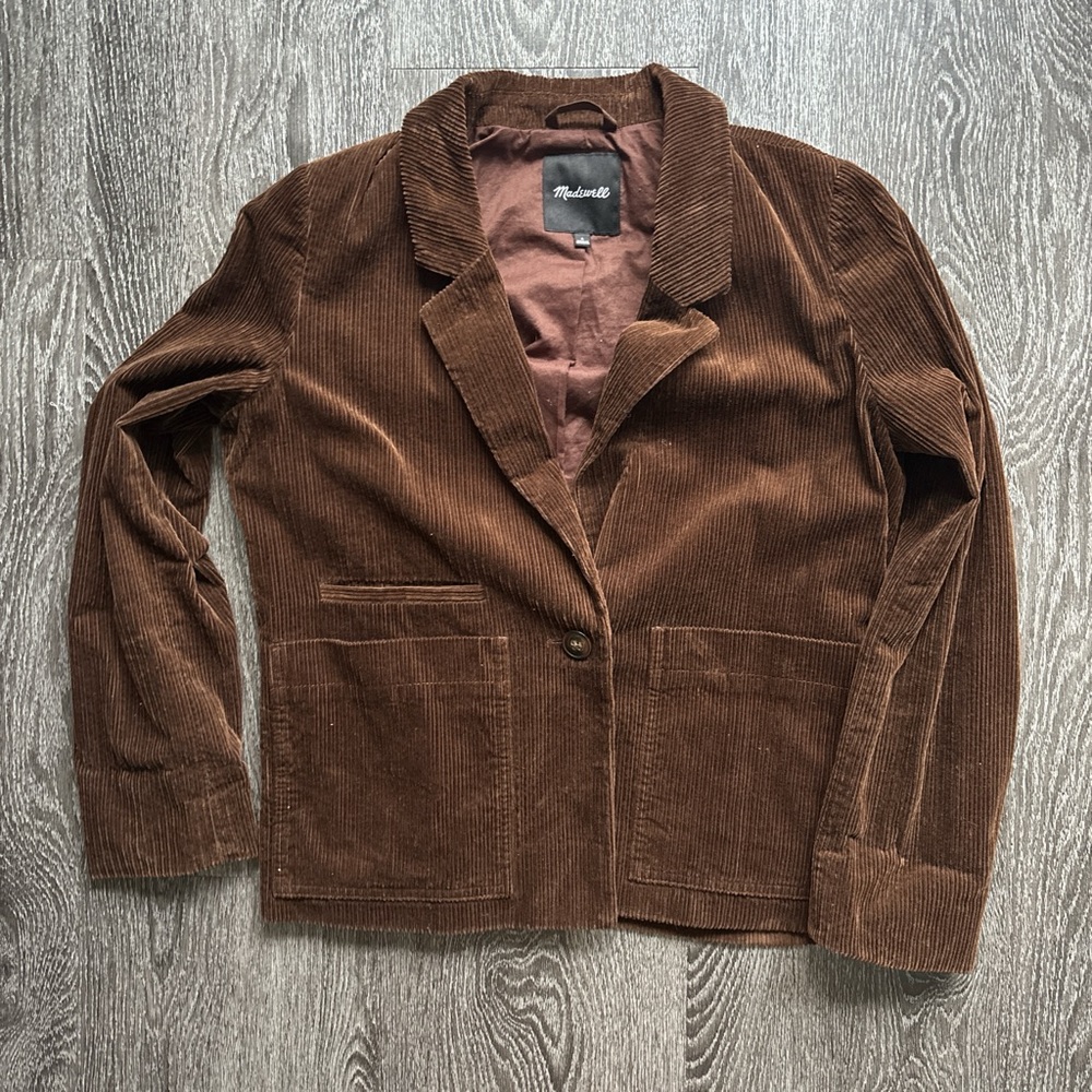 Madewell Rich Brown Corduroy Blazer